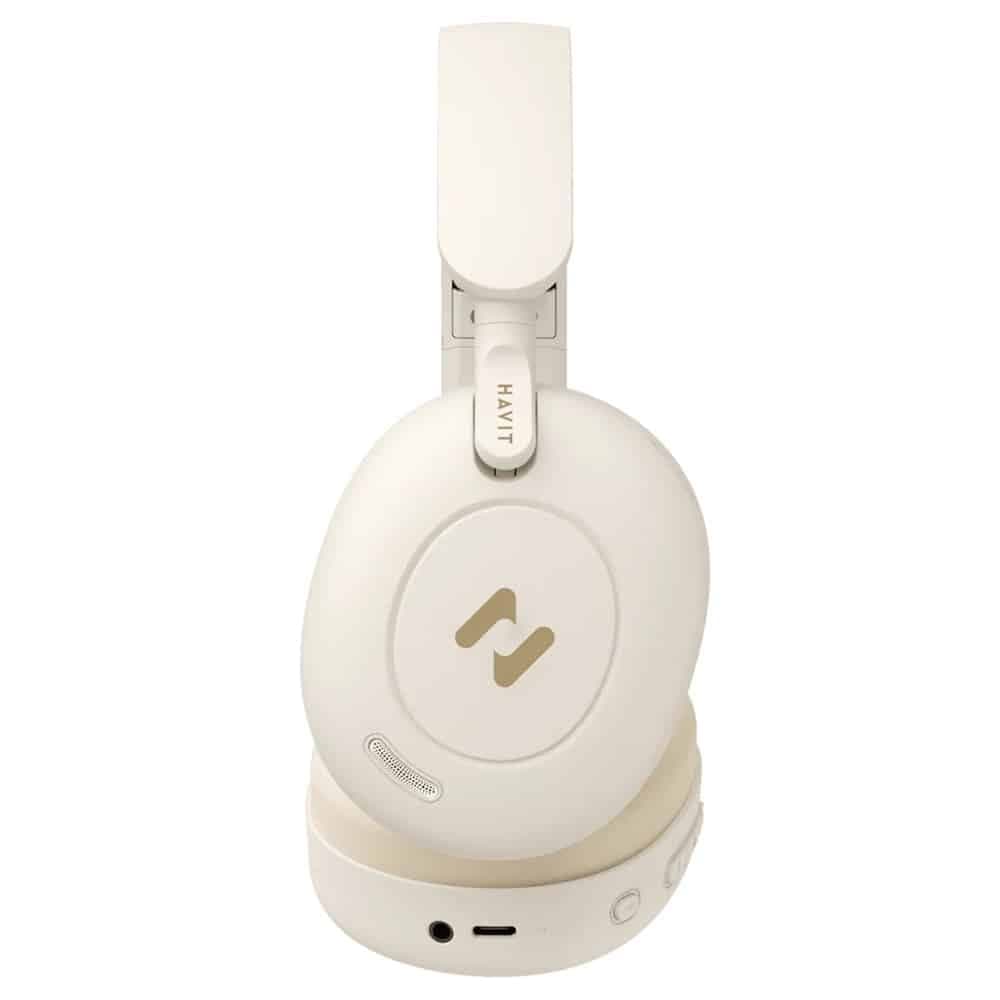 Havit - Wireless Headphones (h655bt Pro) - With Case, Bluetooth 5.3, Noise Cancelling, Multipoint, Hi-Res, 700mah - Beige 4