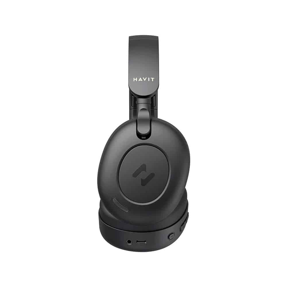 Havit - Wireless Headphones (h655bt) - On-Ear, Bluetooth 5.3, Hybrid Active Nosie Cancelling, 700mah, Foldable, USB-C - Black 4