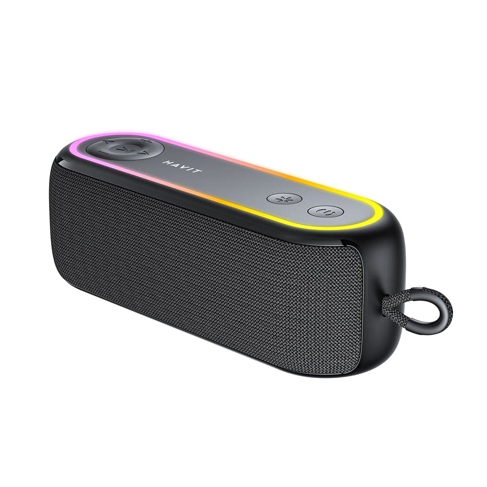 Havit - Wireless Speaker (sk810bt) - USB-C, Bluetooth 5.3, Tws, Tf, USB, Fm, Aux, Hands-Free Call, Rgb, Ipx5, 2400mah - Black 3