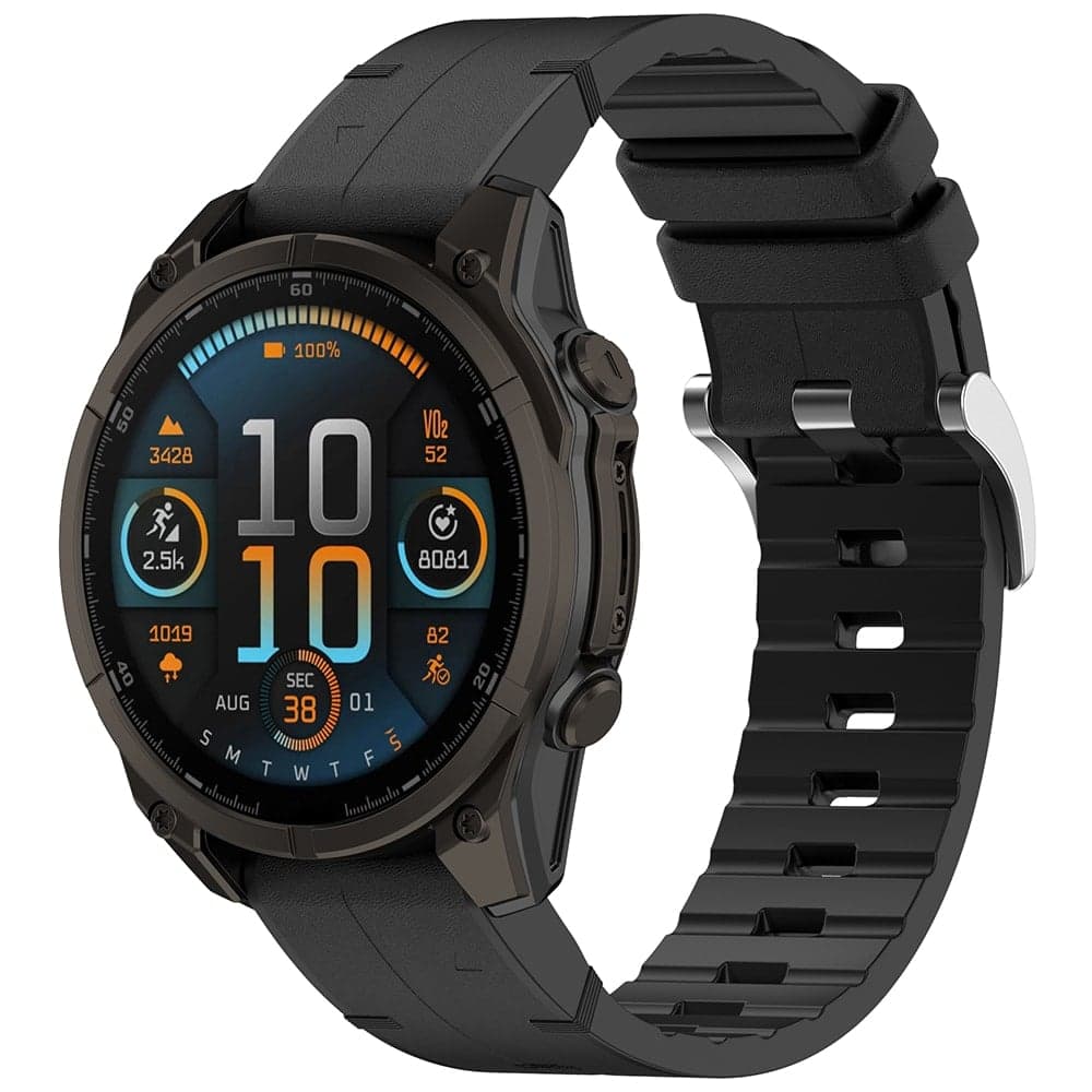 Techsuit - Watchband QuickFit 26mm (W071) - Garmin Fenix 3/3 HR/5X/5X Plus/6X/6X Pro/7X/7X Pro Solar - Black 2