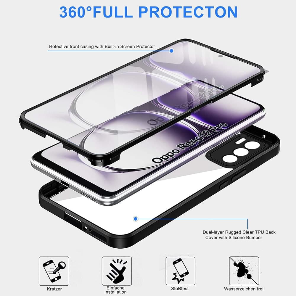 Techsuit ColorVerse 360 Series - θήκη για Oppo Reno12 Pro - Διάφανο 3