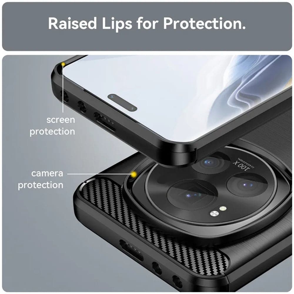 Techsuit Carbon Silicone - θήκη για Honor Magic7 Pro - Μπλε 3