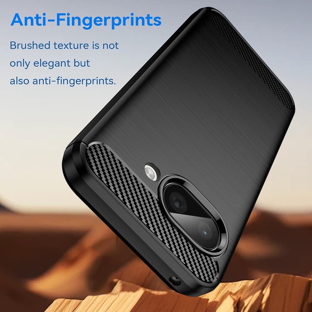Techsuit Carbon Silicone - θήκη για Google Pixel 9a - Μαύρο 2
