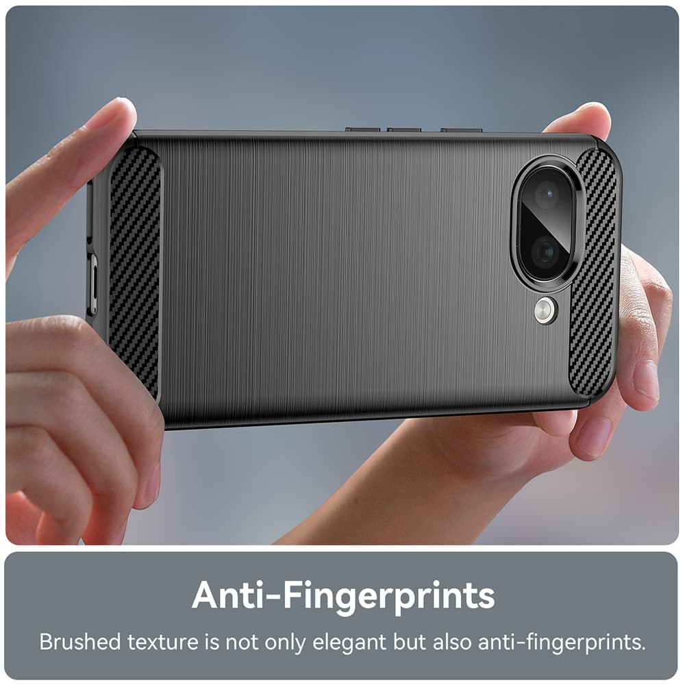 Techsuit Carbon Silicone - θήκη για Google Pixel 9a - Μαύρο 4