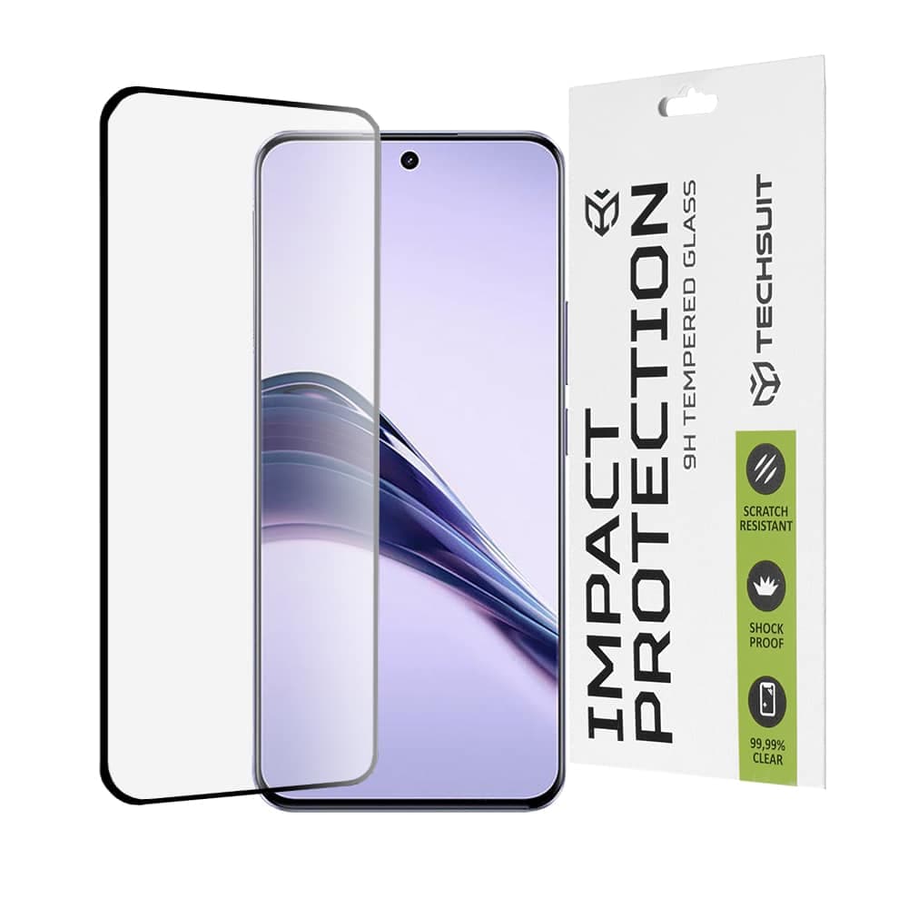 Techsuit - 111D Full Cover / Full Glue Glass / 3D Curved Screen - Realme 13 Pro / 13 Pro+ - Black