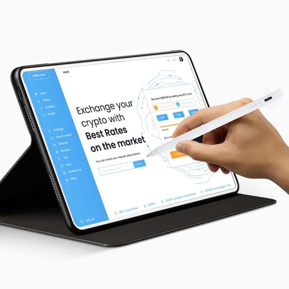 Techsuit stylus γραφίδας Universal, 130mAh, USB-C - Μαύρο 4
