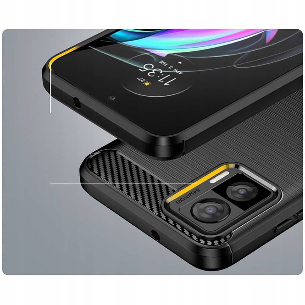 Techsuit Carbon Silicone - θήκη για Motorola Edge 30 Neo - Μαύρο 4