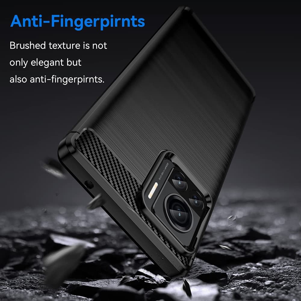 Techsuit Carbon Silicone - θήκη για Motorola Edge 30 Ultra - Μαύρο 3