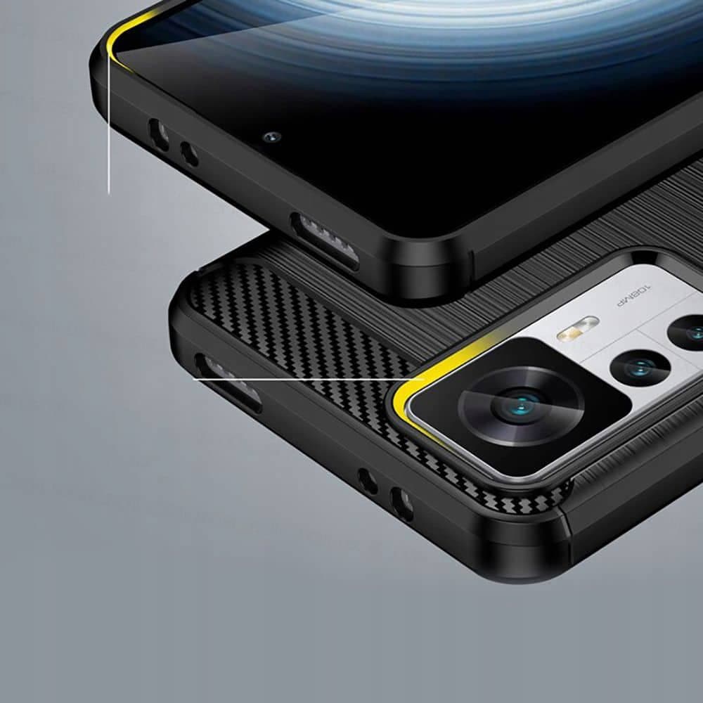 Techsuit Carbon Silicone - θήκη για Xiaomi 12T - Μαύρο 2