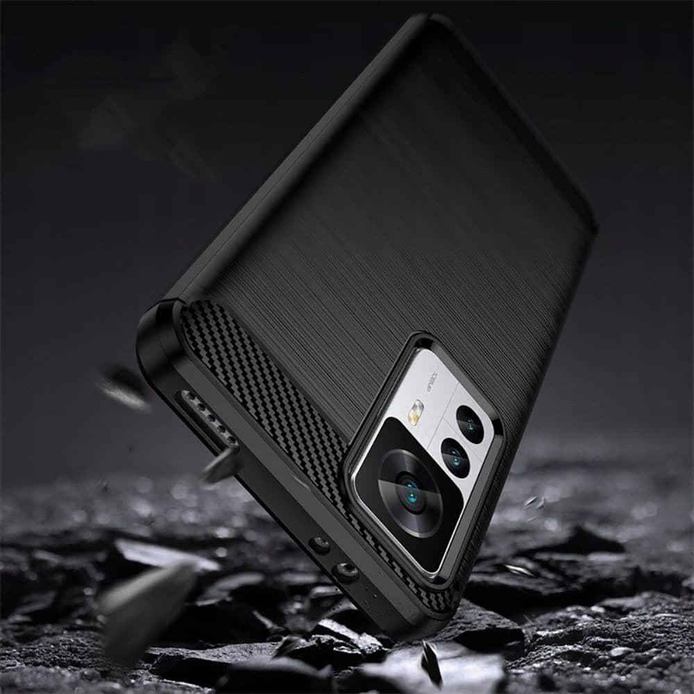 Techsuit Carbon Silicone - θήκη για Xiaomi 12T - Μαύρο 4