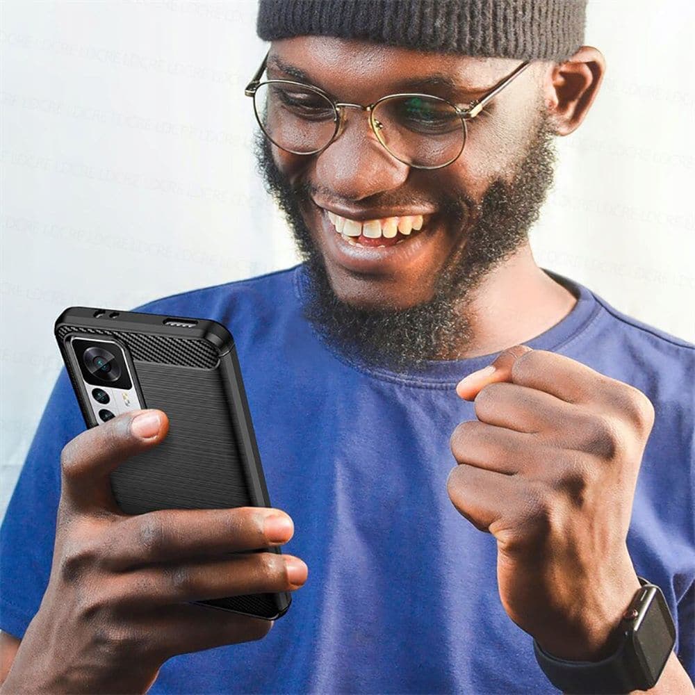 Techsuit Carbon Silicone - θήκη για Xiaomi 12T - Μαύρο 6