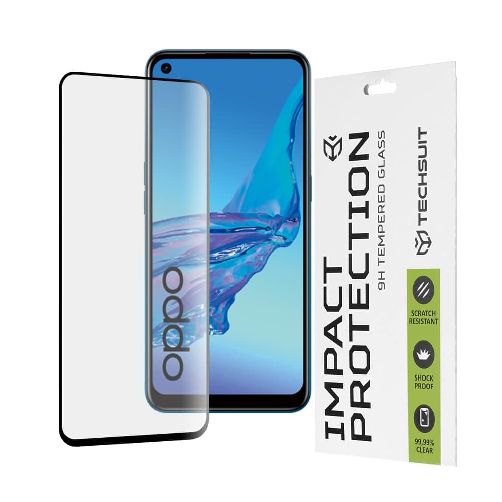 Techsuit - 111D Πλήρης Κάλυψη / Full Glue Γυαλί - Oppo A53 4G / A53s 4G - Μαύρο
