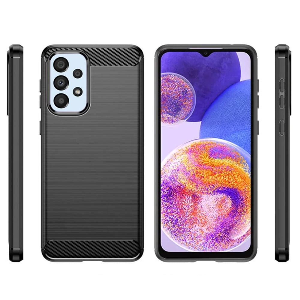 Techsuit Carbon Silicone - θήκη για Samsung Galaxy A23 - Μαύρο 2