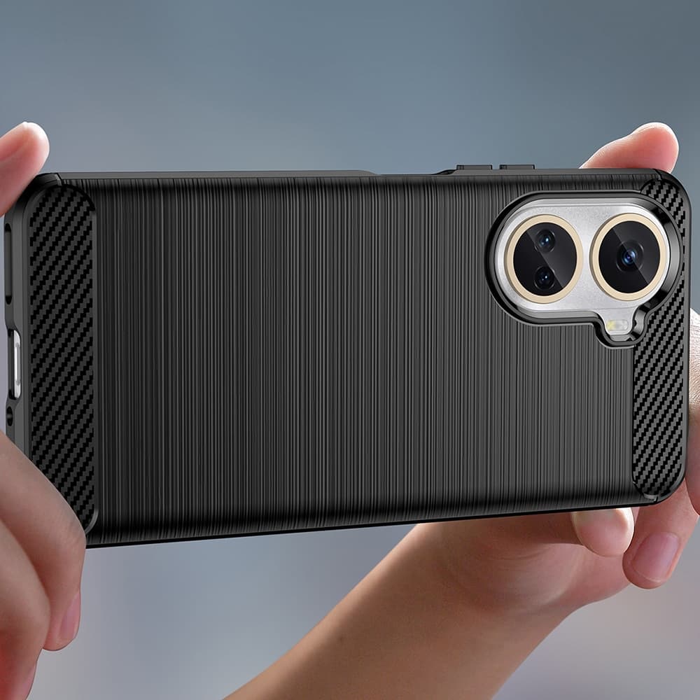 Techsuit Carbon Silicone - θήκη για Huawei nova 10 SE - Μαύρο 3