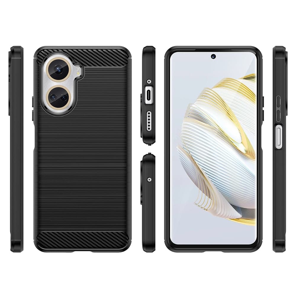 Techsuit Carbon Silicone - θήκη για Huawei nova 10 SE - Μαύρο 2