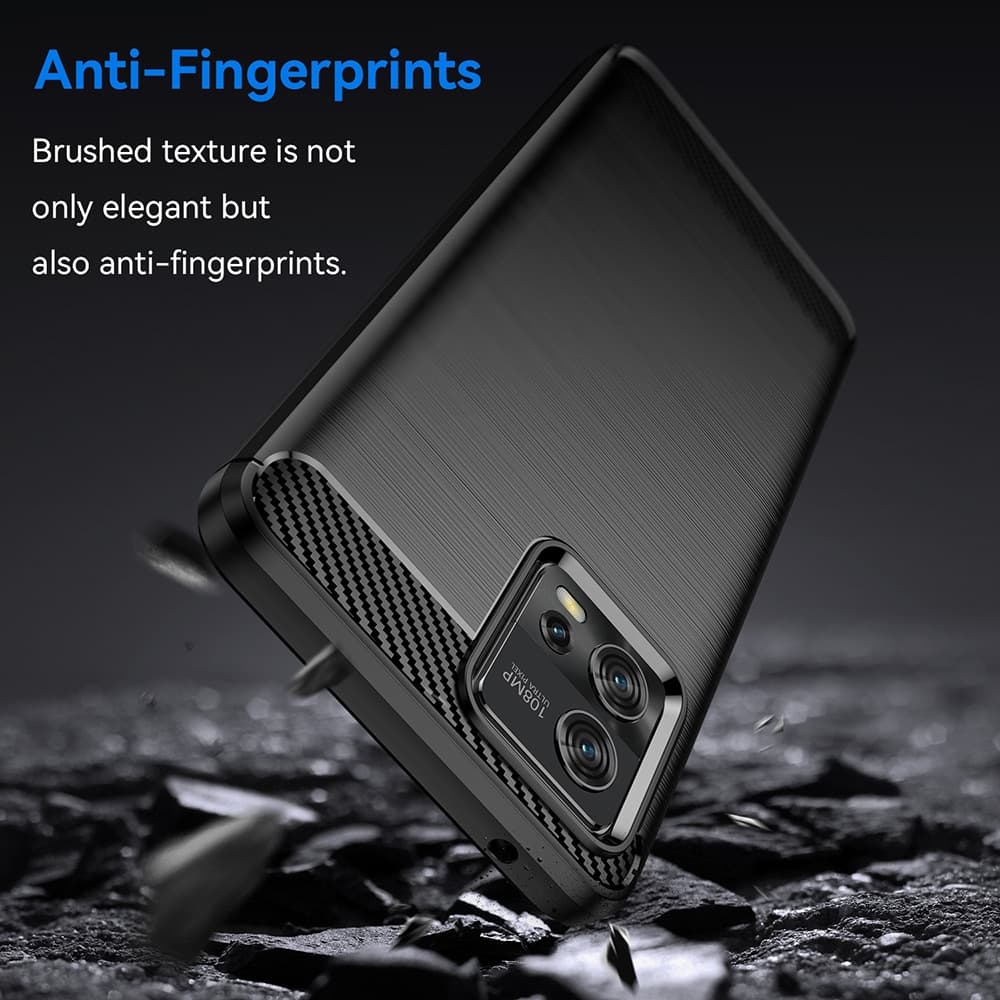 Techsuit Carbon Silicone - θήκη για Motorola Moto G72 - Μαύρο 4