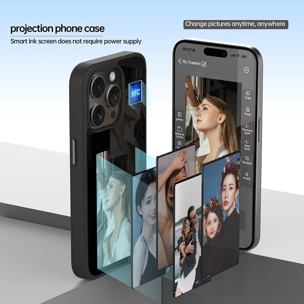 Techsuit SmartScreen NFC - θήκη για Apple iPhone 16 Plus - Μαύρο 5