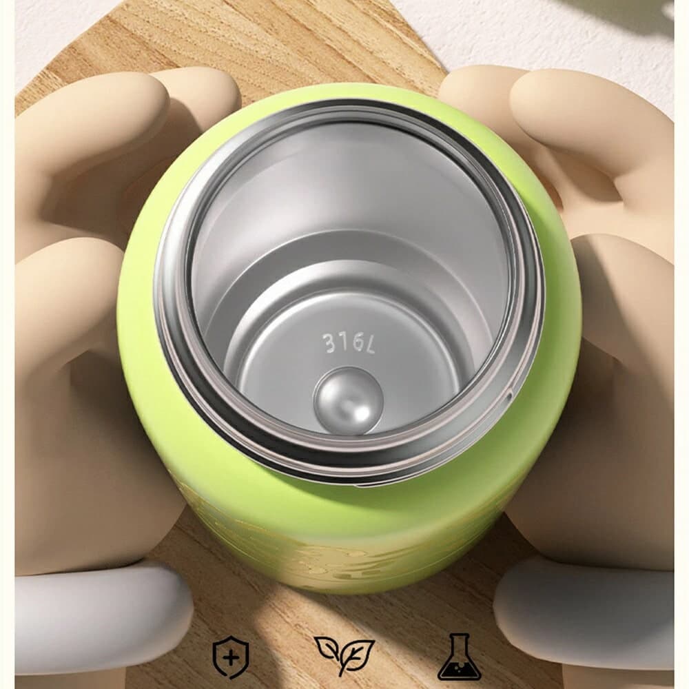 Techsuit θερμός από ανοξείδωτο ατσάλι για παιδιά, 520ml - ροζ 3
