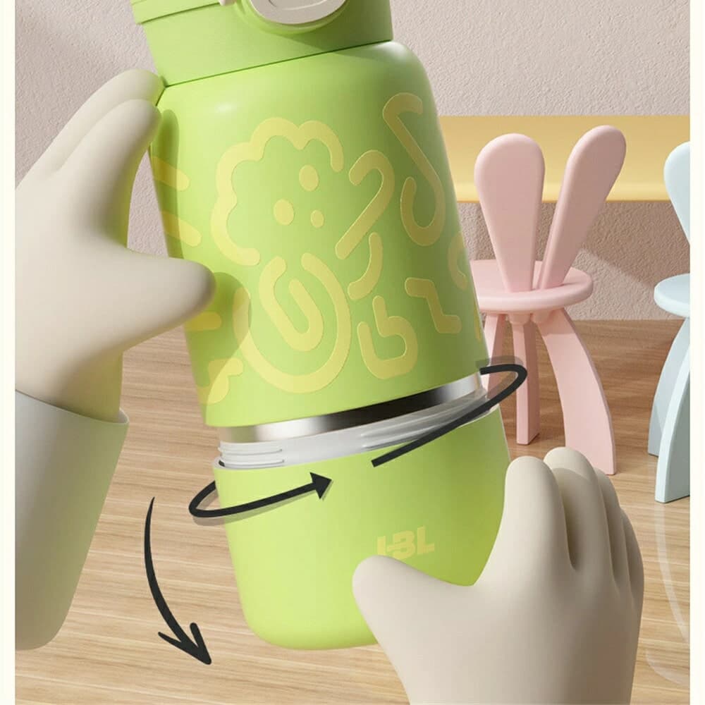 Techsuit θερμός από ανοξείδωτο ατσάλι για παιδιά, 520ml - ροζ 4