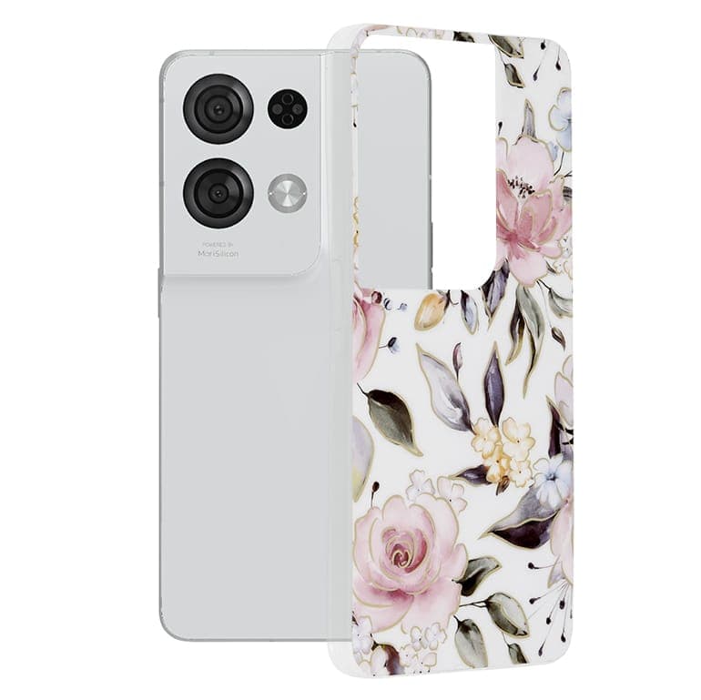 Techsuit Marble Series - θήκη για Oppo Reno8 Pro - Λευκό