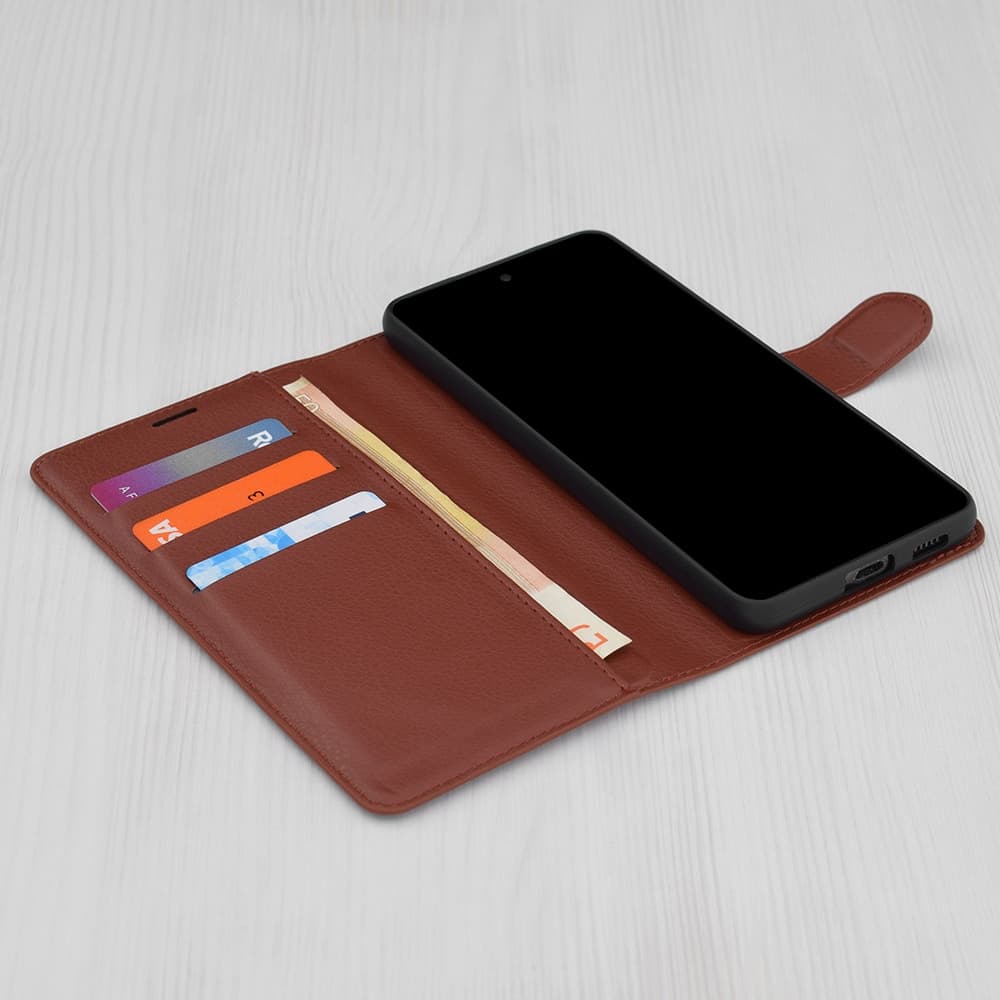Techsuit Leather Folio - θήκη για Honor Magic7 Lite - Καφέ 3