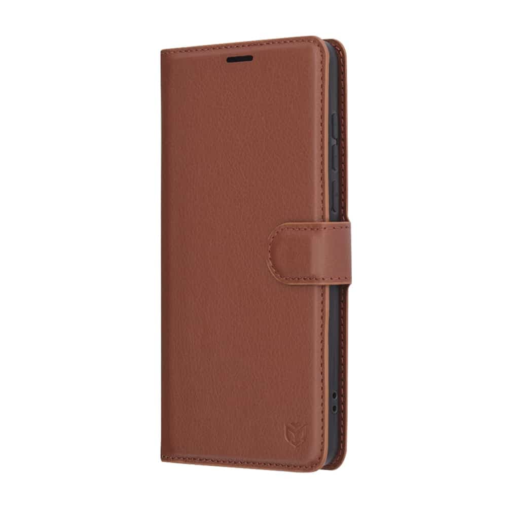 Techsuit Leather Folio - θήκη για Oneplus 13 - Καφέ 4