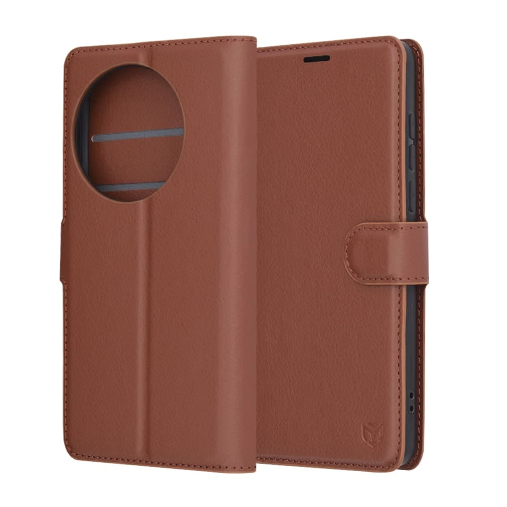 Techsuit Leather Folio - θήκη για Oneplus 13 - Καφέ 6