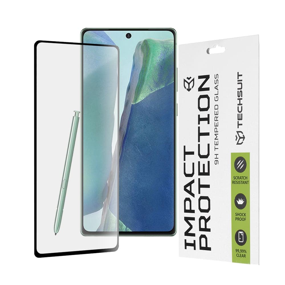 Techsuit - 111D Πλήρης Κάλυψη / Full Glue Γυαλί - Samsung Galaxy Note 20 / Note 20 5G - Μαύρο