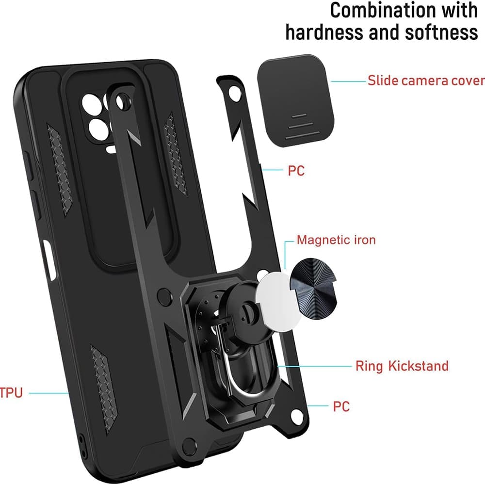 Techsuit CamShield Series - θήκη για Xiaomi Redmi 9C / NFC - Μαύρο 5