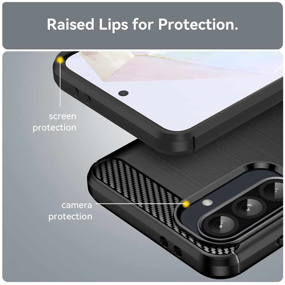 Techsuit Carbon Silicone - θήκη για Samsung Galaxy A26 - Μαύρο 2