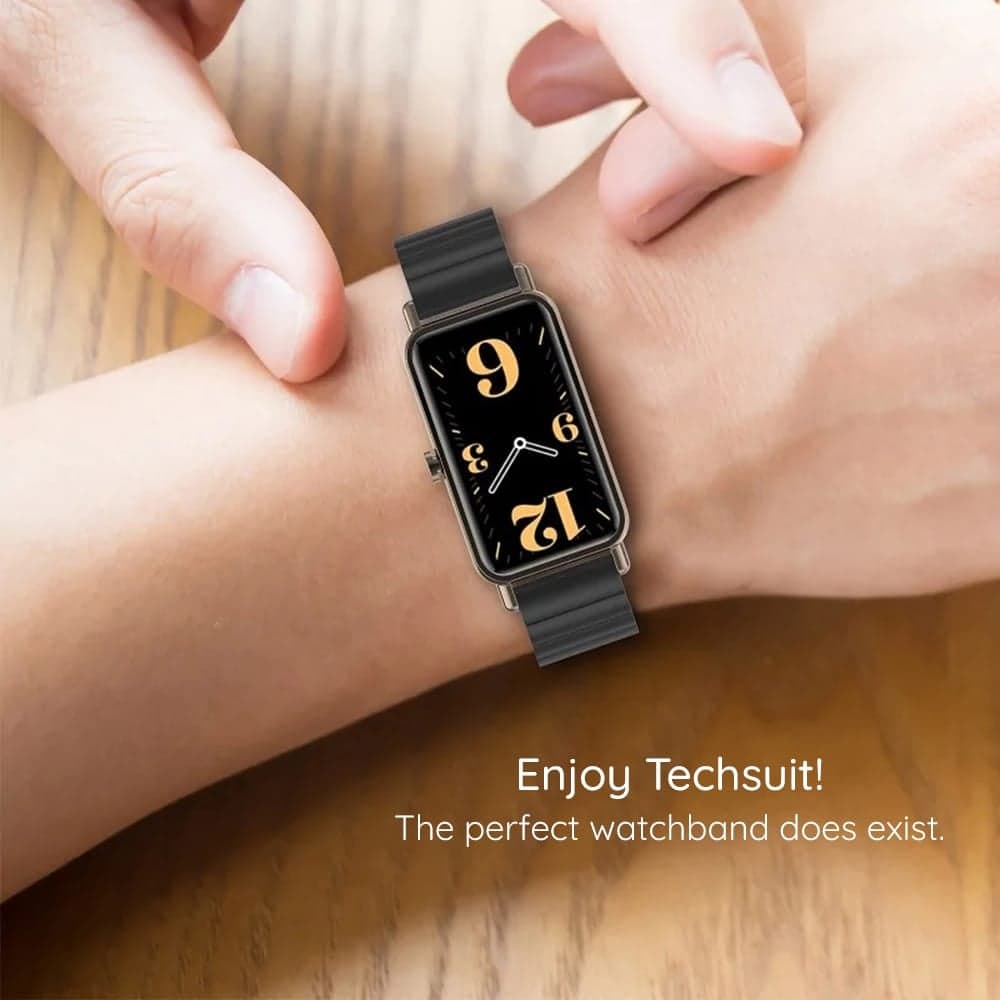 Techsuit - Watchband (W012) - Apple Watch 1/2/3/4/5/6/7/8/9/10/SE/SE 2 (38/40/41/42mm) - Silver 2