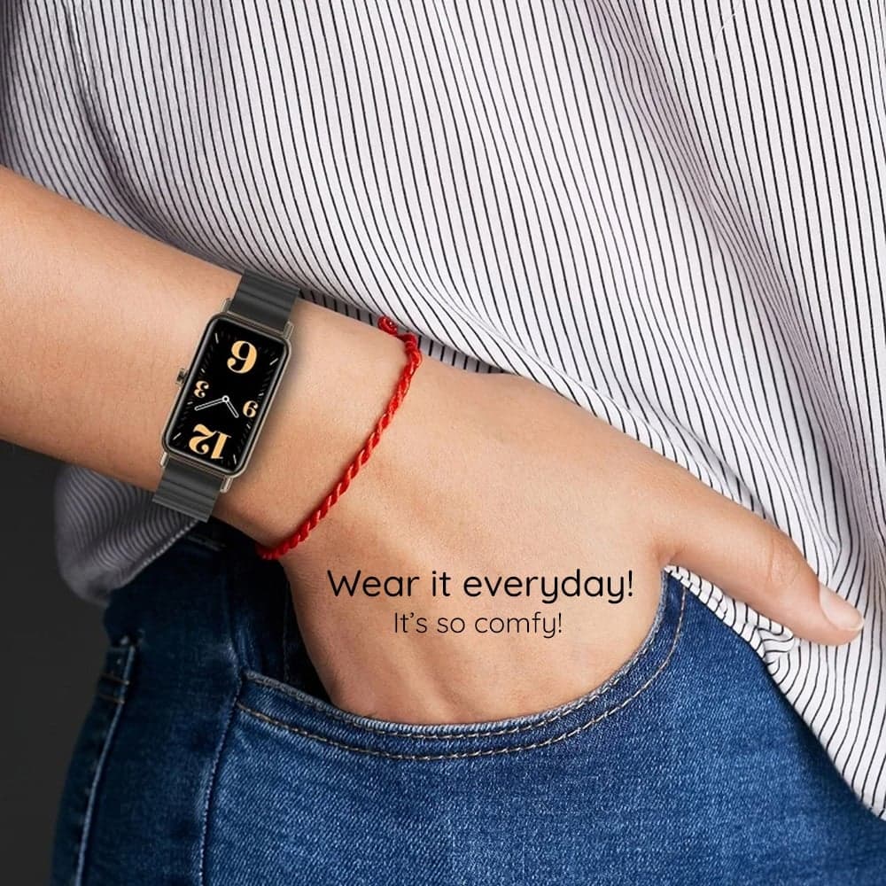 Techsuit - Watchband (W012) - Apple Watch 1/2/3/4/5/6/7/8/9/10/SE/SE 2 (38/40/41/42mm) - Black 6