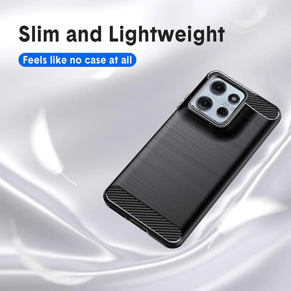 Techsuit Carbon Silicone - θήκη για Motorola Moto G15 - Μαύρο 6