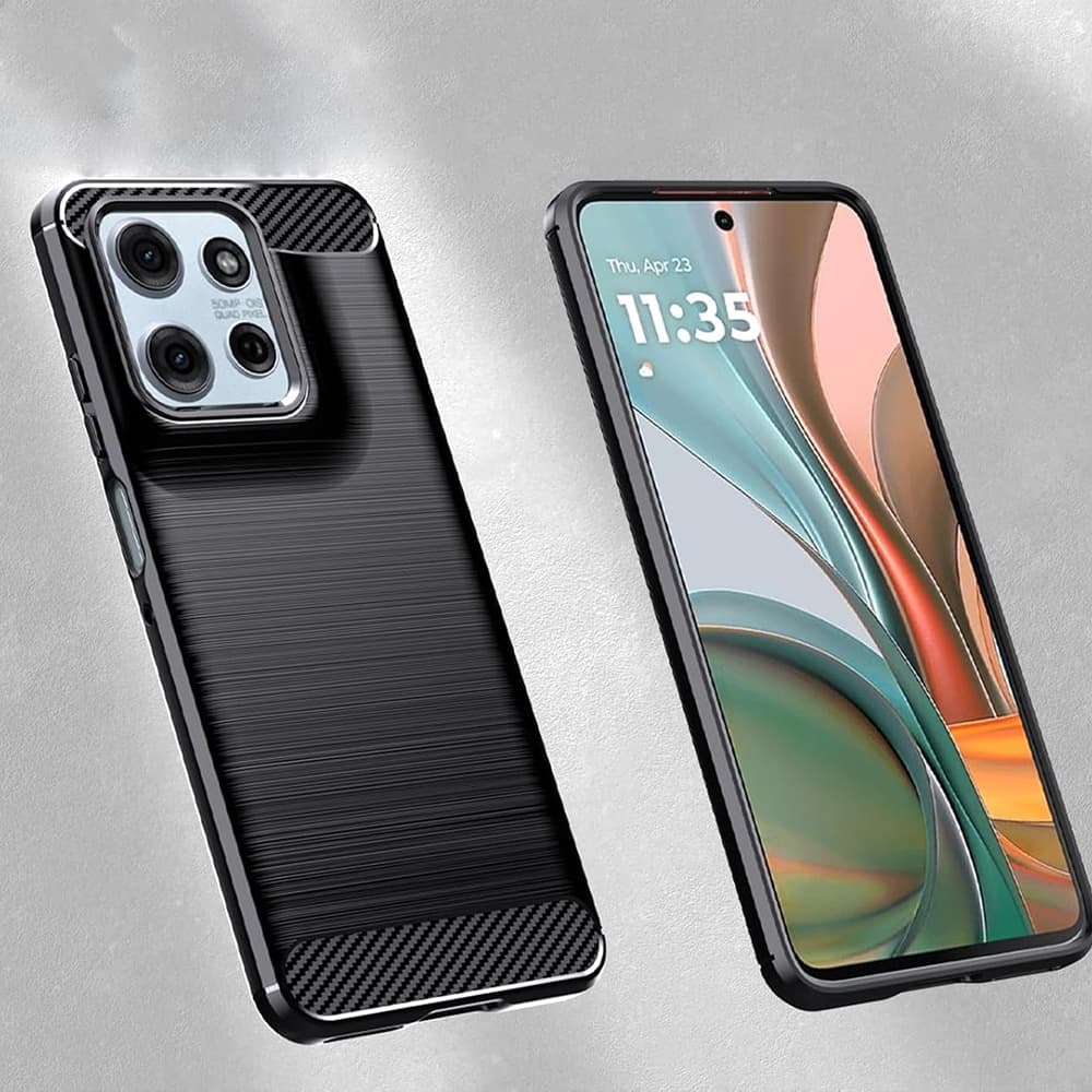 Techsuit Carbon Silicone - θήκη για Motorola Moto G15 - Μαύρο 3