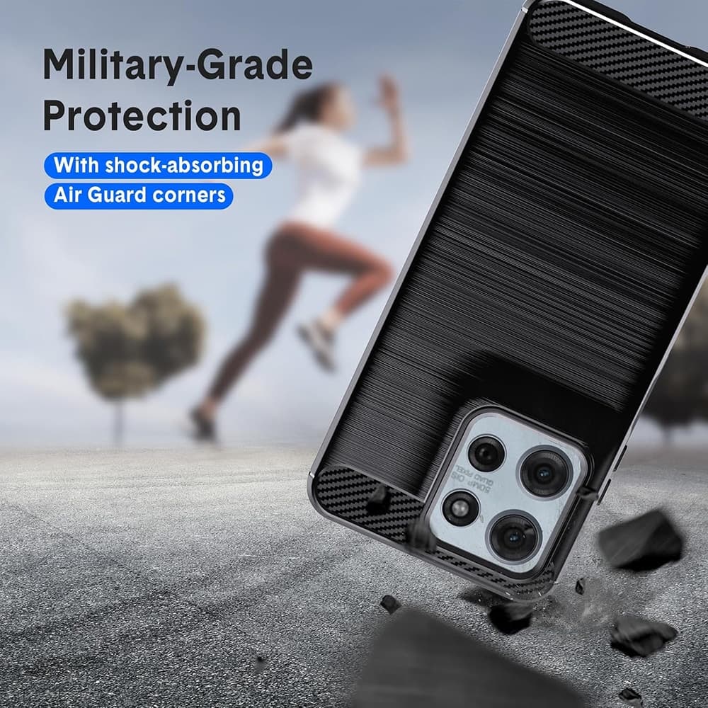 Techsuit Carbon Silicone - θήκη για Motorola Moto G15 - Μαύρο 5