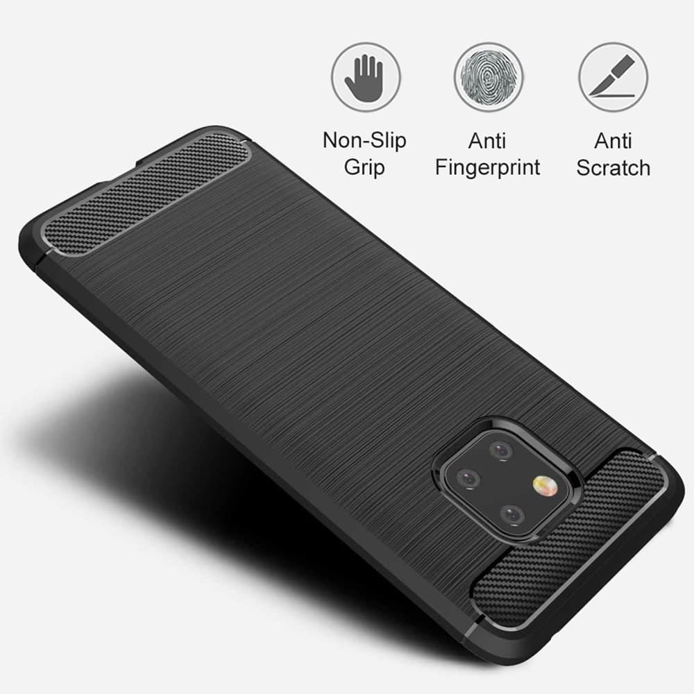 Techsuit Carbon Silicone - θήκη για Huawei Mate 20 Pro - Μαύρο 3