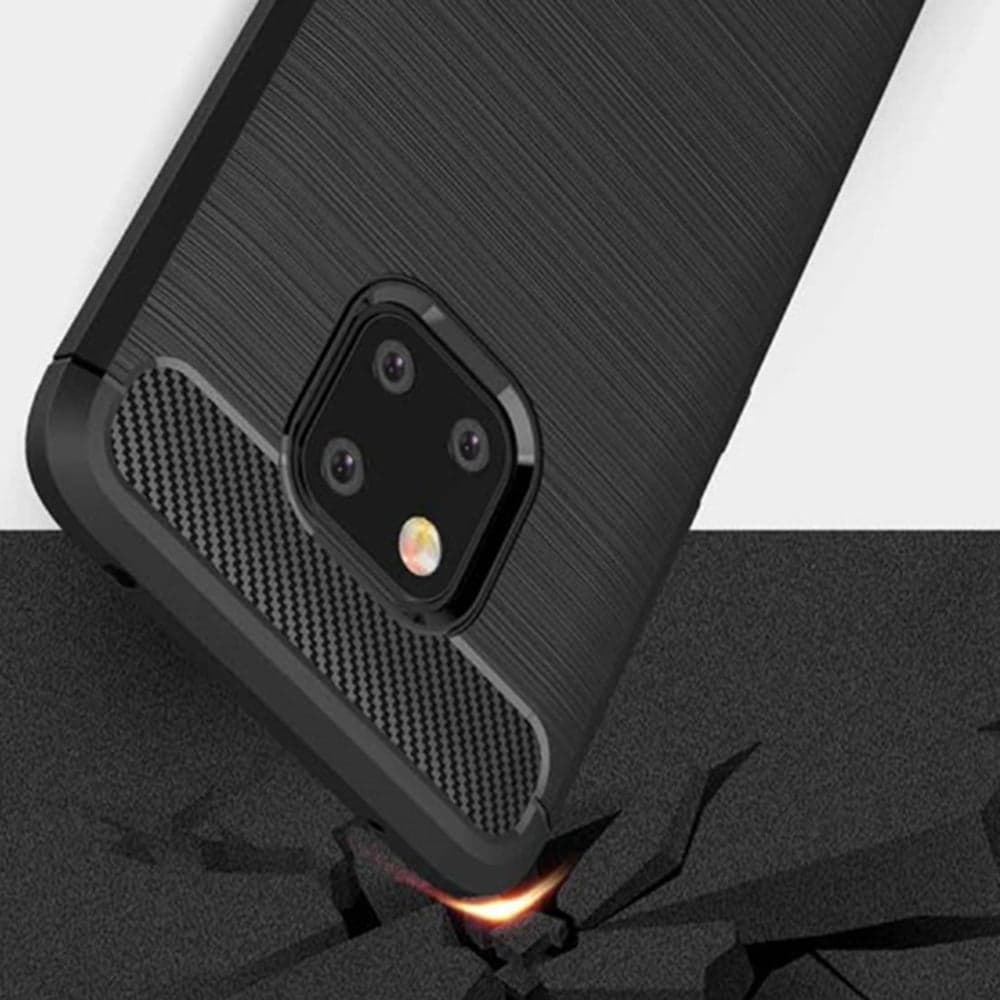 Techsuit Carbon Silicone - θήκη για Huawei Mate 20 Pro - Μαύρο 5
