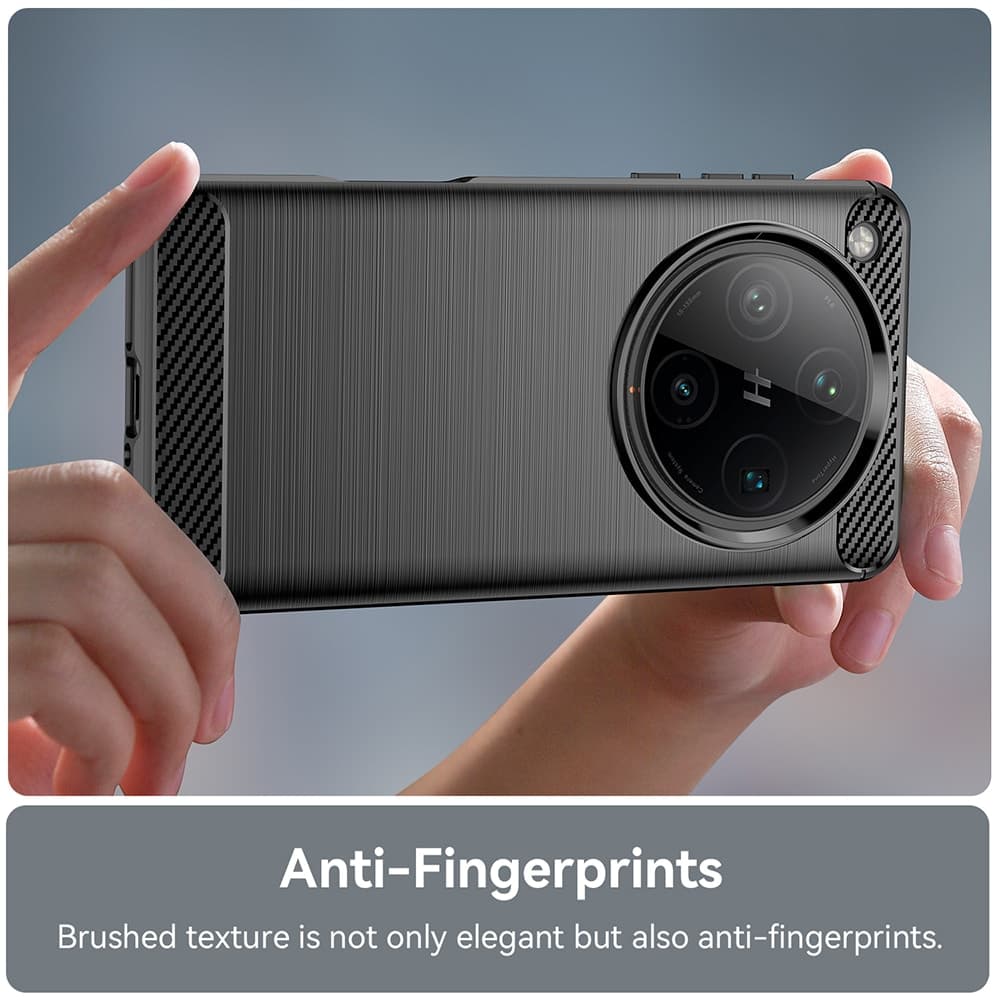 Techsuit Carbon Silicone - θήκη για Oppo Find X8 Pro - Μαύρο 2