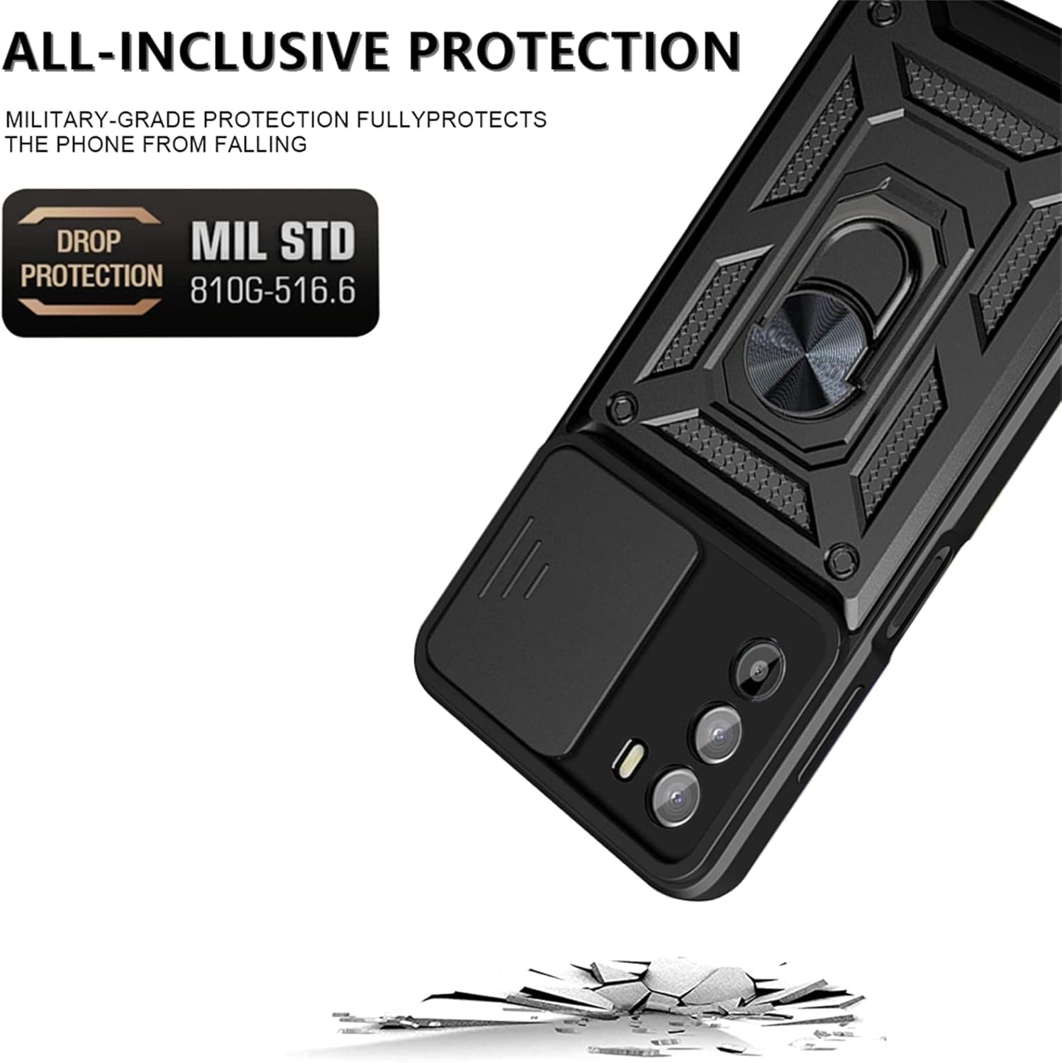 Techsuit CamShield Series - θήκη για Motorola Moto G62 5G - Μαύρο 3
