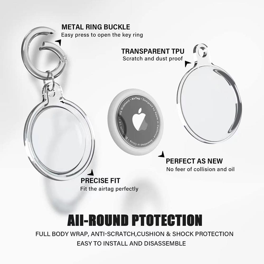 Techsuit Clear Silicone - Apple AirTag - Διάφανο 3