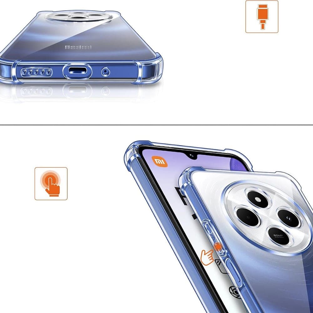 Techsuit Shockproof Clear Silicone - θήκη για Xiaomi Redmi 14C - Διάφανο 3