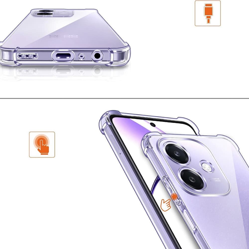 Techsuit Shockproof Clear Silicone - θήκη για Oppo A40 4G - Διάφανο 4