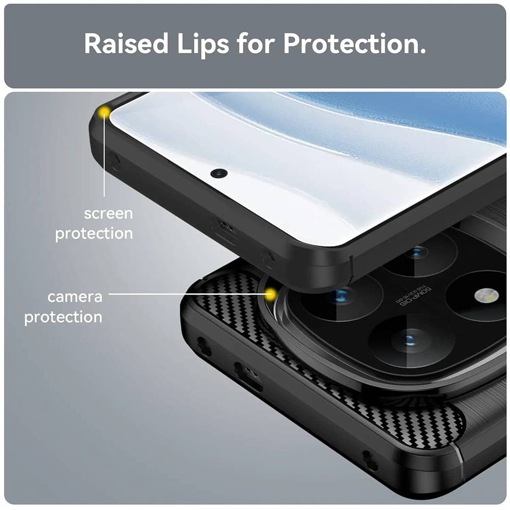 Techsuit Carbon Silicone - θήκη για Xiaomi Redmi Note 14 Pro 4G - Μπλε 3