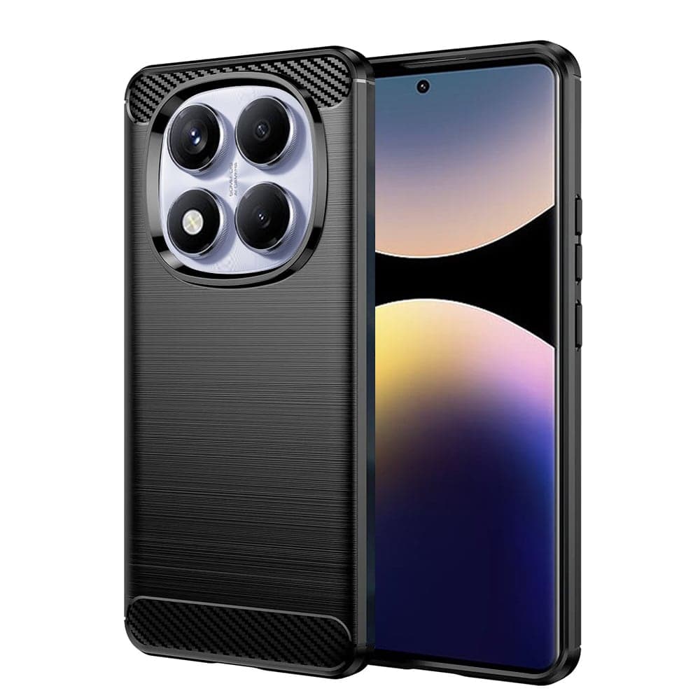 Techsuit Carbon Silicone - θήκη για Xiaomi Redmi Note 14 Pro 4G - Μαύρο