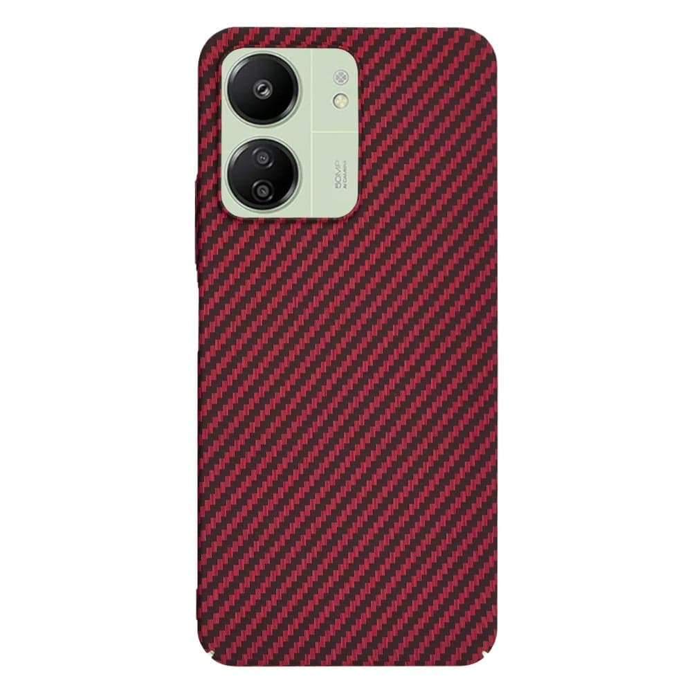 Techsuit Carbonite FiberShell - θήκη για Xiaomi Redmi 13C / 5G Poco C65 - Κόκκινο 3