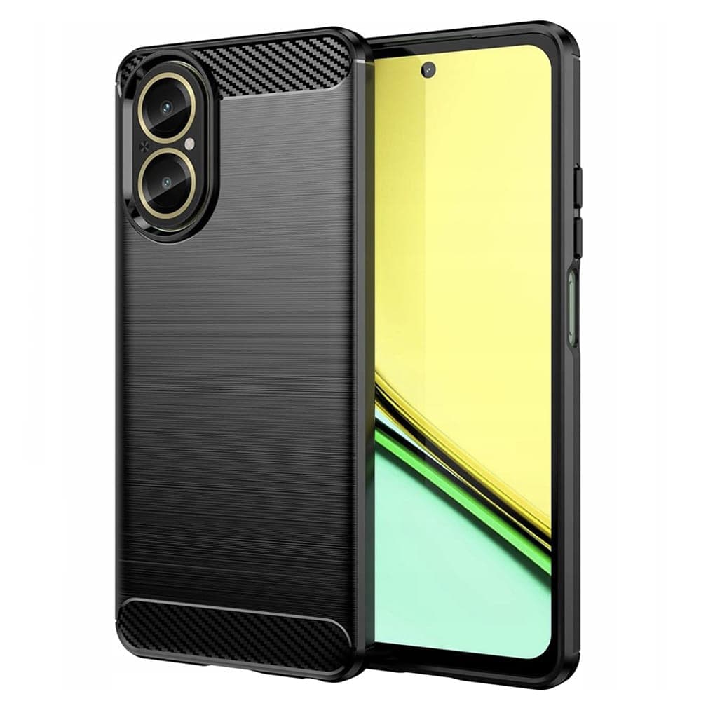 Techsuit Carbon Silicone - θήκη για Realme C67 4G - Μαύρο