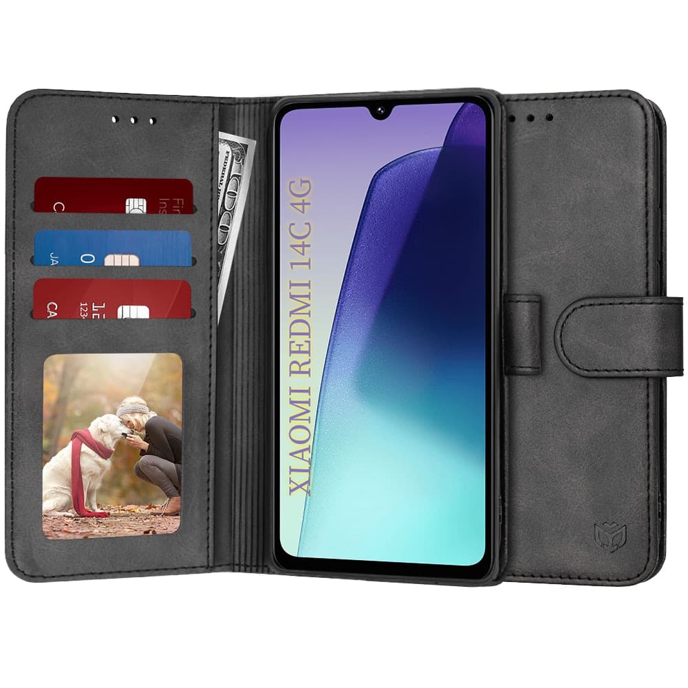 Techsuit Diary Book - θήκη για Xiaomi Redmi 14C - Μαύρο
