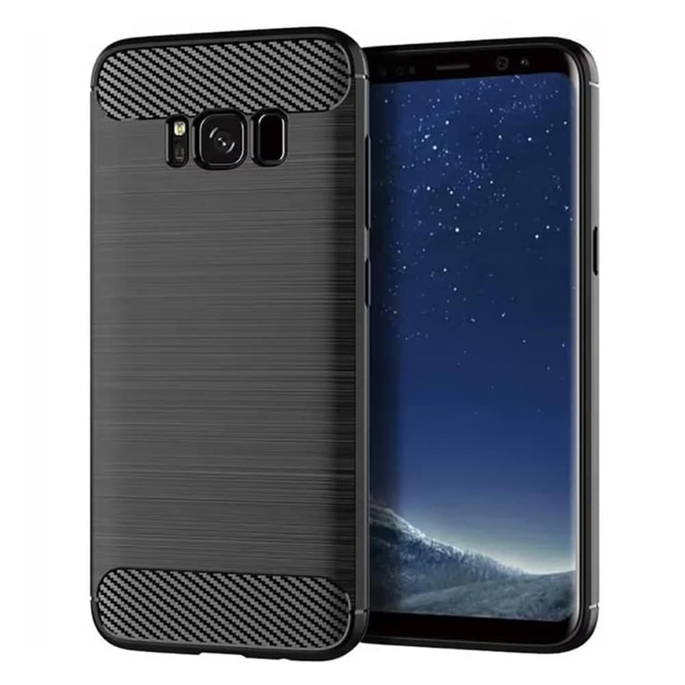 Techsuit Carbon Silicone - θήκη για Samsung Galaxy S8 - Μαύρο