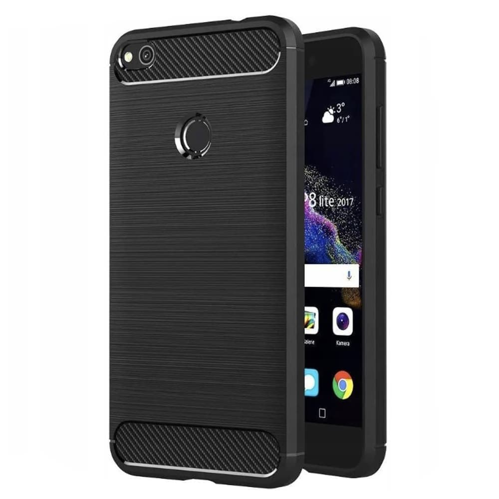 Techsuit Carbon Silicone - θήκη για Huawei P9 lite - Μαύρο