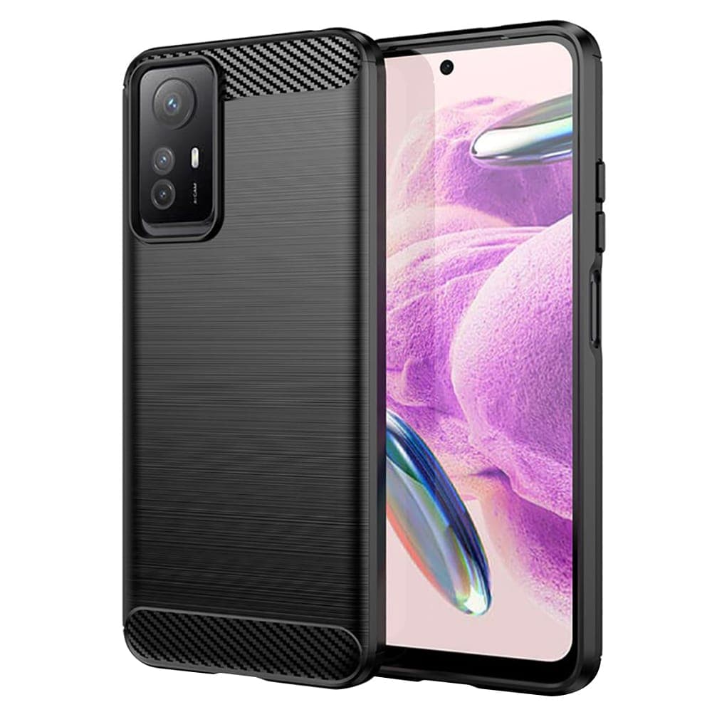 Techsuit Carbon Silicone - θήκη για Xiaomi Redmi Note 12S - Μαύρο